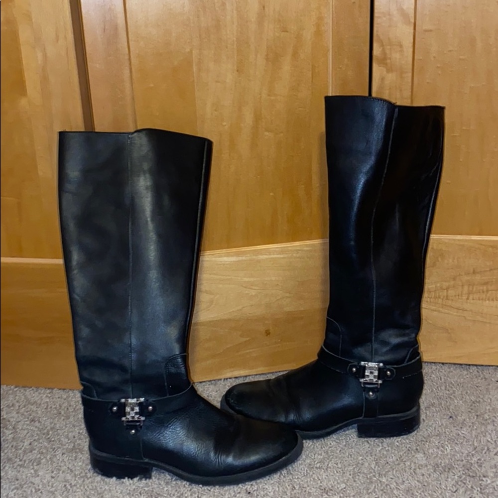 Leather zip up boots!